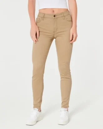 High-Rise Khaki Super Skinny Pants High-Rise Khaki Super Skinny Pants