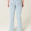 High-Rise Light Wash Heart Embroidered Flare Jeans High-Rise Light Wash Heart Embroidered Flare Jeans