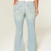 High-Rise Light Wash Star Pocket Flare Jeans High-Rise Light Wash Star Pocket Flare Jeans