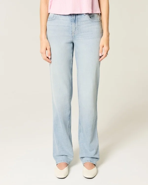 High-Rise Light Wash Straight Jeans High-Rise Light Wash Straight Jeans