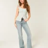 High-Rise Medium Wash Flare Jeans High-Rise Medium Wash Flare Jeans