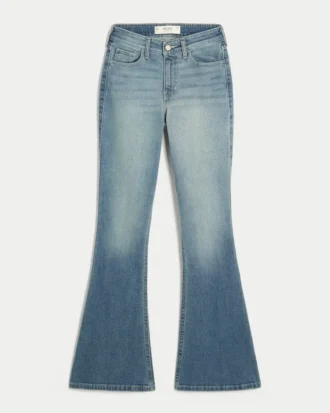 High-Rise Medium Wash Flare Jeans