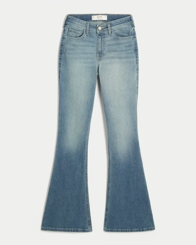 High-Rise Medium Wash Flare Jeans High-Rise Medium Wash Flare Jeans