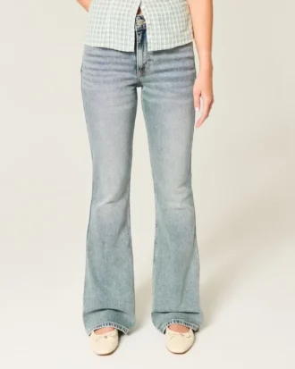 High-Rise Medium Wash Flare Jeans