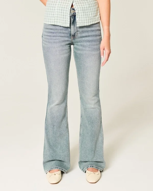 High-Rise Medium Wash Flare Jeans High-Rise Medium Wash Flare Jeans