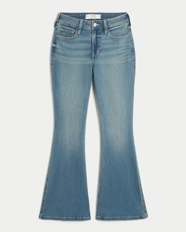 High-Rise Medium Wash Flare Jeans High-Rise Medium Wash Flare Jeans