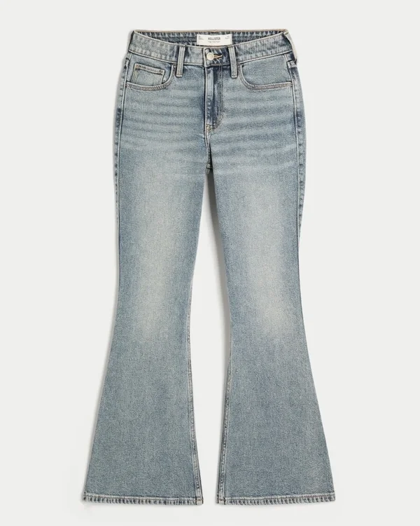 High-Rise Medium Wash Flare Jeans High-Rise Medium Wash Flare Jeans