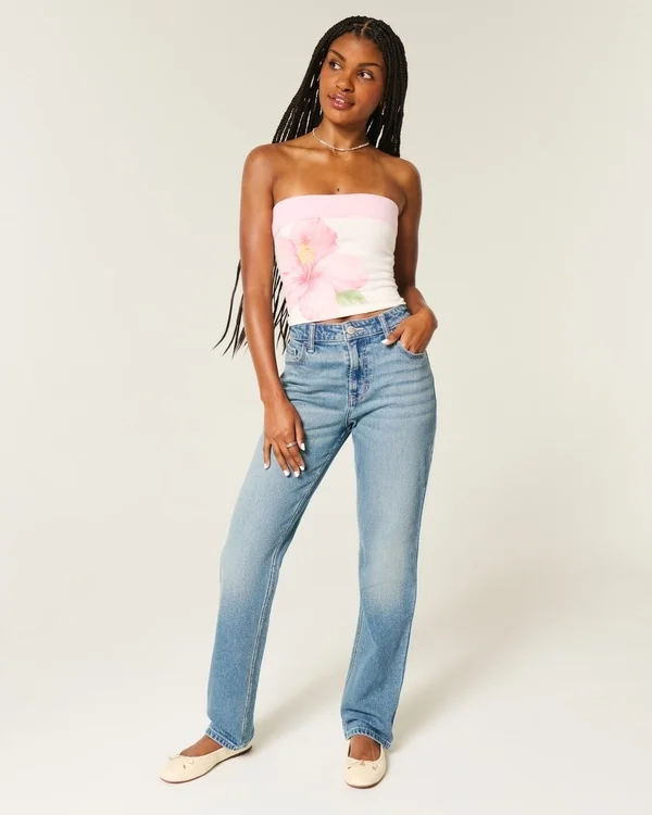 High-Rise Medium Wash Straight Jean High-Rise Medium Wash Straight Jean