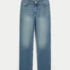 High-Rise Medium Wash Straight Jeans