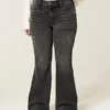 High-Rise Washed Black Flare Jeans High-Rise Washed Black Flare Jeans