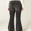 High-Rise Washed Black Flare Jeans High-Rise Washed Black Flare Jeans