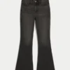 High-Rise Washed Black Flare Jeans High-Rise Washed Black Flare Jeans