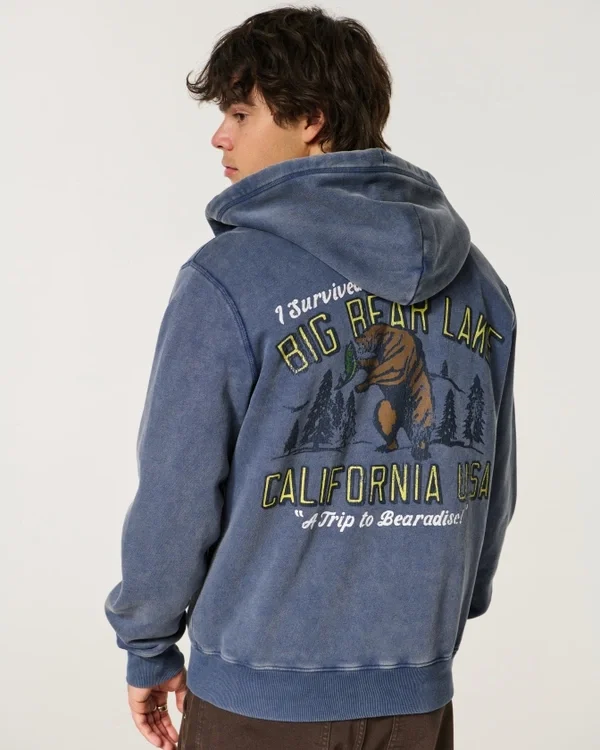 Holiday Vault Release Big Bear Lake Graphic Zip-Up Hoodie Holiday Vault Release Big Bear Lake Graphic Zip-Up Hoodie