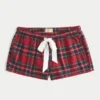 Holiday Vault Release Satin Tie Flannel Mini Shorts