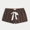 Holiday Vault Release Satin Tie Flannel Mini Shorts