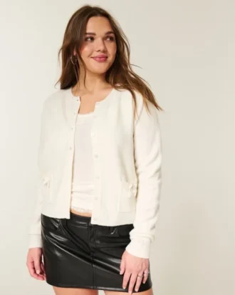 Hollister Comfy Cloud Bow Pocket Cardigan