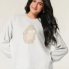 Hollister Comfy Cloud Bunny Graphic Crew Sweater