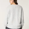 Hollister Comfy Cloud Cable-Knit Crew Sweater
