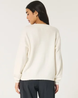 Hollister Comfy Cloud Oversized V-Neck Sweater