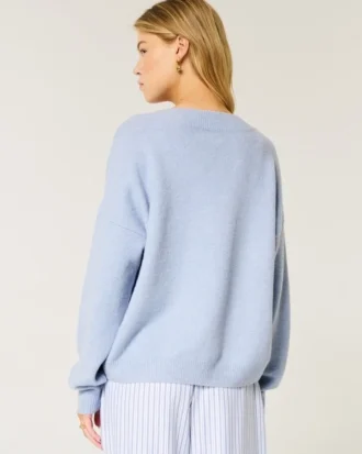Hollister Comfy Cloud Oversized V-Neck Sweater
