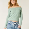 Hollister Comfy Cloud Stitchy Off-the-Shoulder Sweater