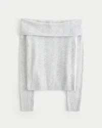 Hollister Comfy Cloud Stitchy Off-the-Shoulder Sweater