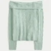 Hollister Comfy Cloud Stitchy Off-the-Shoulder Sweater