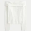 Hollister Comfy Cloud Stitchy Off-the-Shoulder Sweater