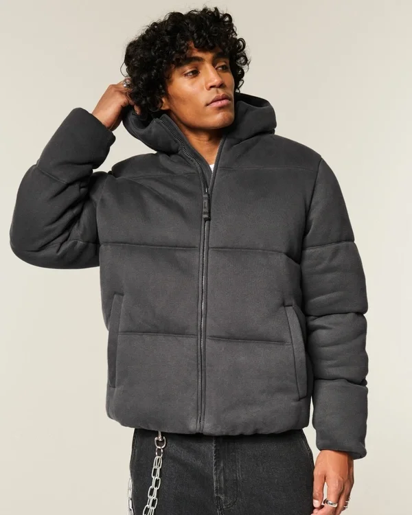 Hollister Feel Good Fleece Puffer Jacket Hollister Feel Good Fleece Puffer Jacket
