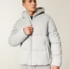 Hollister Feel Good Fleece Puffer Jacket Hollister Feel Good Fleece Puffer Jacket