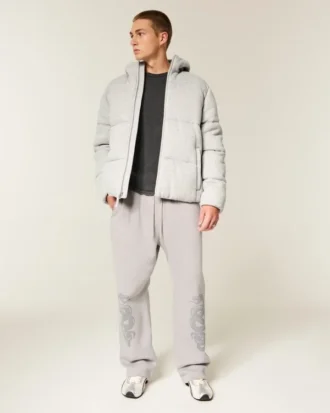 Hollister Feel Good Fleece Puffer Jacket