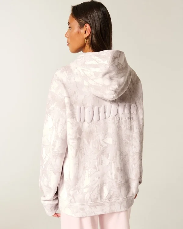 Hollister Feel Good Oversized Logo Graphic Camo Hoodie Hollister Feel Good Oversized Logo Graphic Camo Hoodie