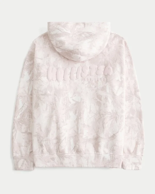 Hollister Feel Good Oversized Logo Graphic Camo Hoodie Hollister Feel Good Oversized Logo Graphic Camo Hoodie