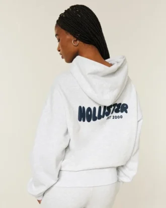 Hollister Feel Good Oversized Logo Graphic Hoodie