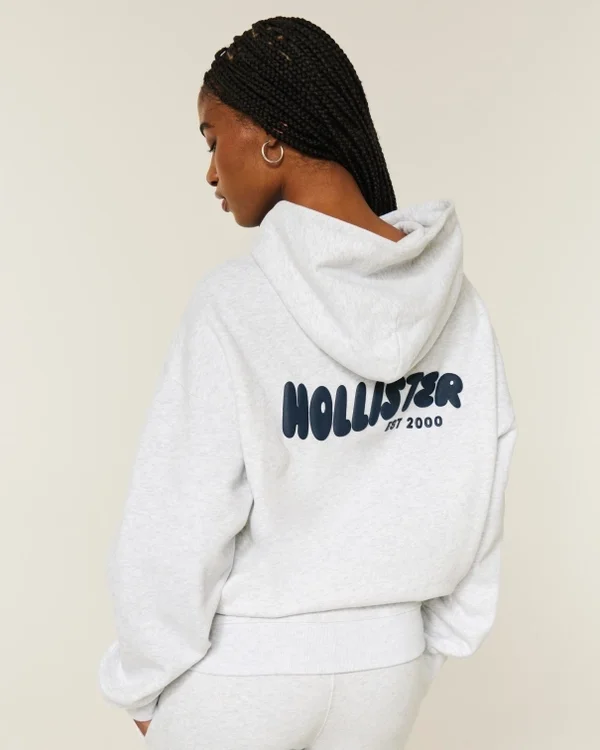 Hollister Feel Good Oversized Logo Graphic Hoodie Hollister Feel Good Oversized Logo Graphic Hoodie