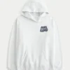 Hollister Feel Good Oversized Logo Graphic Hoodie Hollister Feel Good Oversized Logo Graphic Hoodie