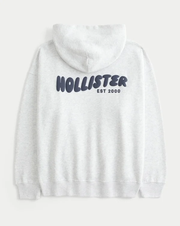 Hollister Feel Good Oversized Logo Graphic Hoodie Hollister Feel Good Oversized Logo Graphic Hoodie