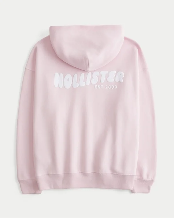 Hollister Feel Good Oversized Logo Graphic Hoodie Hollister Feel Good Oversized Logo Graphic Hoodie