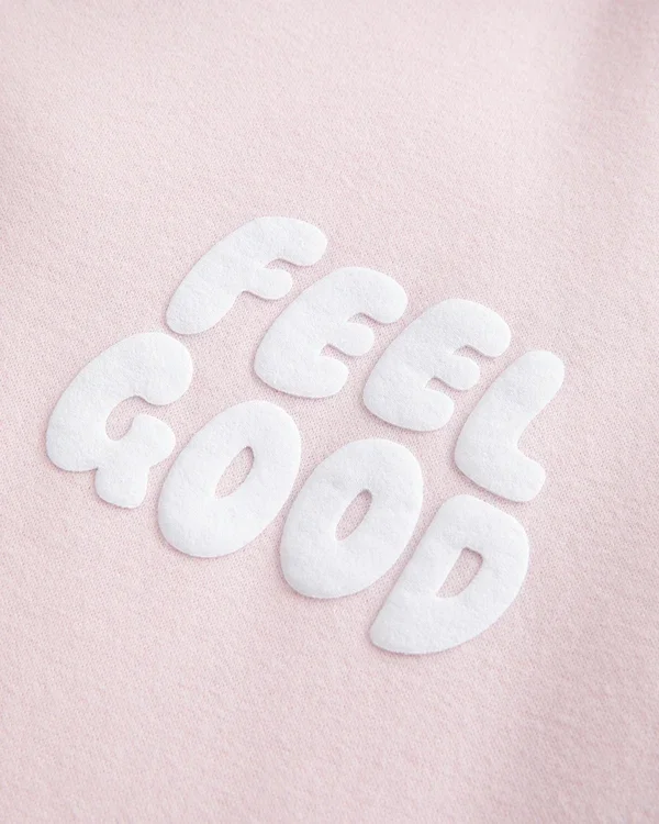 Hollister Feel Good Oversized Logo Graphic Hoodie Hollister Feel Good Oversized Logo Graphic Hoodie