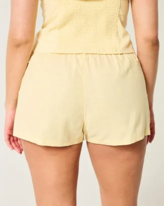 Hollister Livvy Low-Rise Linen-Blend Shorts Hollister Livvy Low-Rise Linen-Blend Shorts