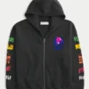 Hollister x Taco Bell Boxy Graphic Zip-Up Hoodie