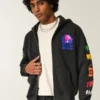Hollister x Taco Bell Boxy Graphic Zip-Up Hoodie