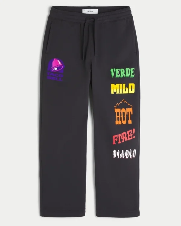 Hollister x Taco Bell Graphic Baggy Sweatpants Hollister x Taco Bell Graphic Baggy Sweatpants