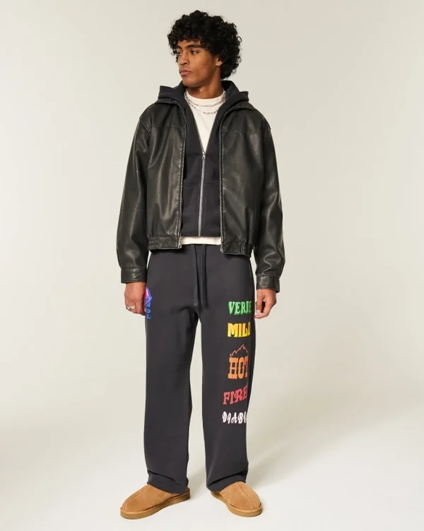 Hollister x Taco Bell Graphic Baggy Sweatpants Hollister x Taco Bell Graphic Baggy Sweatpants