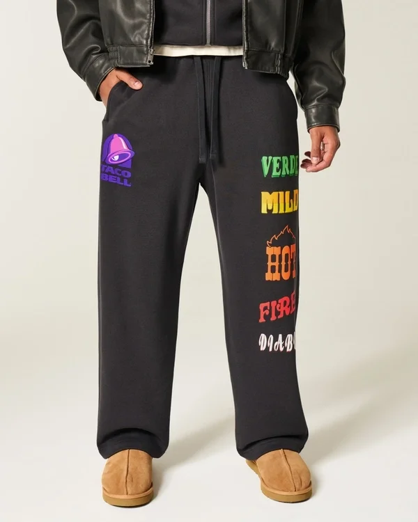Hollister x Taco Bell Graphic Baggy Sweatpants Hollister x Taco Bell Graphic Baggy Sweatpants