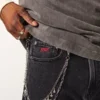 Hollister x Taco Bell Washed Black Embroidered Graphic Baggy Jeans Hollister x Taco Bell Washed Black Embroidered Graphic Baggy Jeans