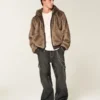 Hooded Faux Fur Jacket
