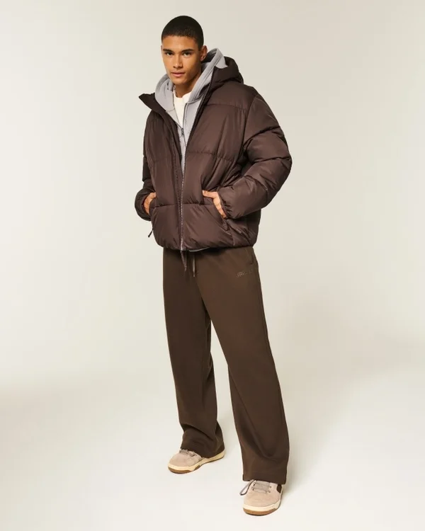 Hooded Faux Fur-Lined Puffer Jacket Hooded Faux Fur-Lined Puffer Jacket