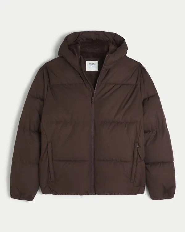 Hooded Faux Fur-Lined Puffer Jacket Hooded Faux Fur-Lined Puffer Jacket