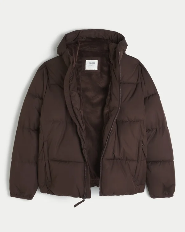 Hooded Faux Fur-Lined Puffer Jacket Hooded Faux Fur-Lined Puffer Jacket